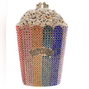 CRYSTALS "LOOKS LIKE DIAMONDS"!!! "POPCORN CLUTCH!!! NWT!!! GORGEOUS!!!